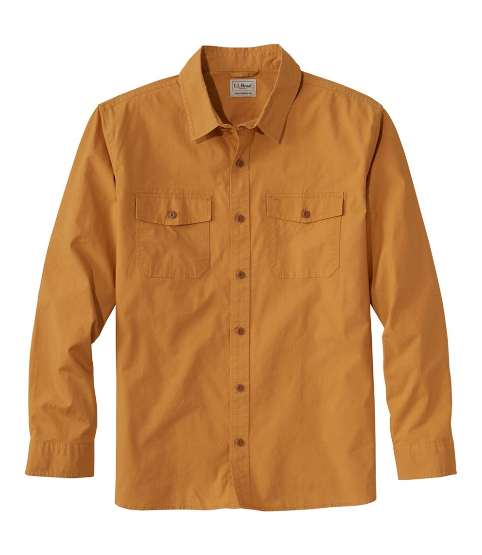 L.L.Bean | Men's Riverton Ripstop Shirt, Long-Sleeve, Traditional Untucked Fit