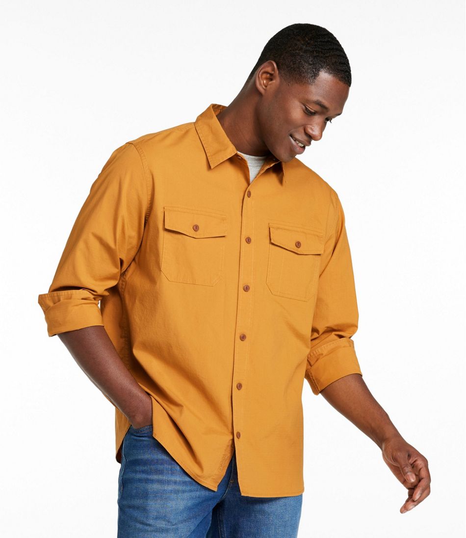 L.L.Bean | Men's Riverton Ripstop Shirt, Long-Sleeve, Traditional Untucked Fit