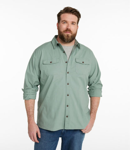 L.L.Bean | Men's Riverton Ripstop Shirt, Long-Sleeve, Traditional Untucked Fit
