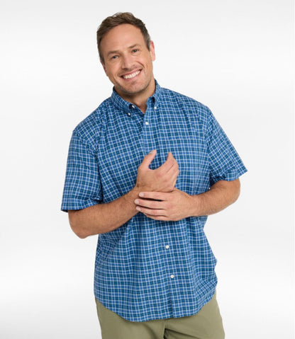 L.L.Bean | Men's Wrinkle-Free Kennebunk Sport Shirt, Traditional Fit Short-Sleeve Check
