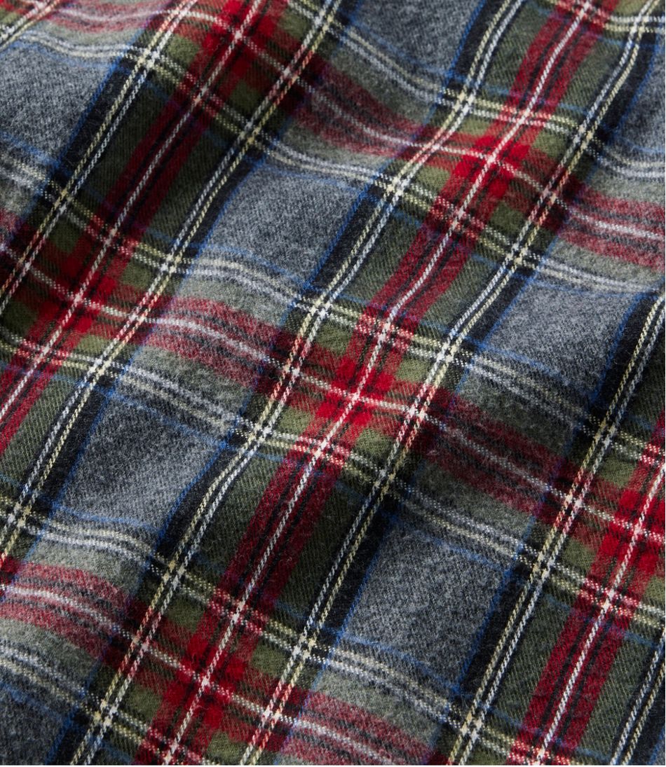 L.L.Bean | Men's Sherpa-Lined Scotch Plaid Shirt, Slightly Fitted