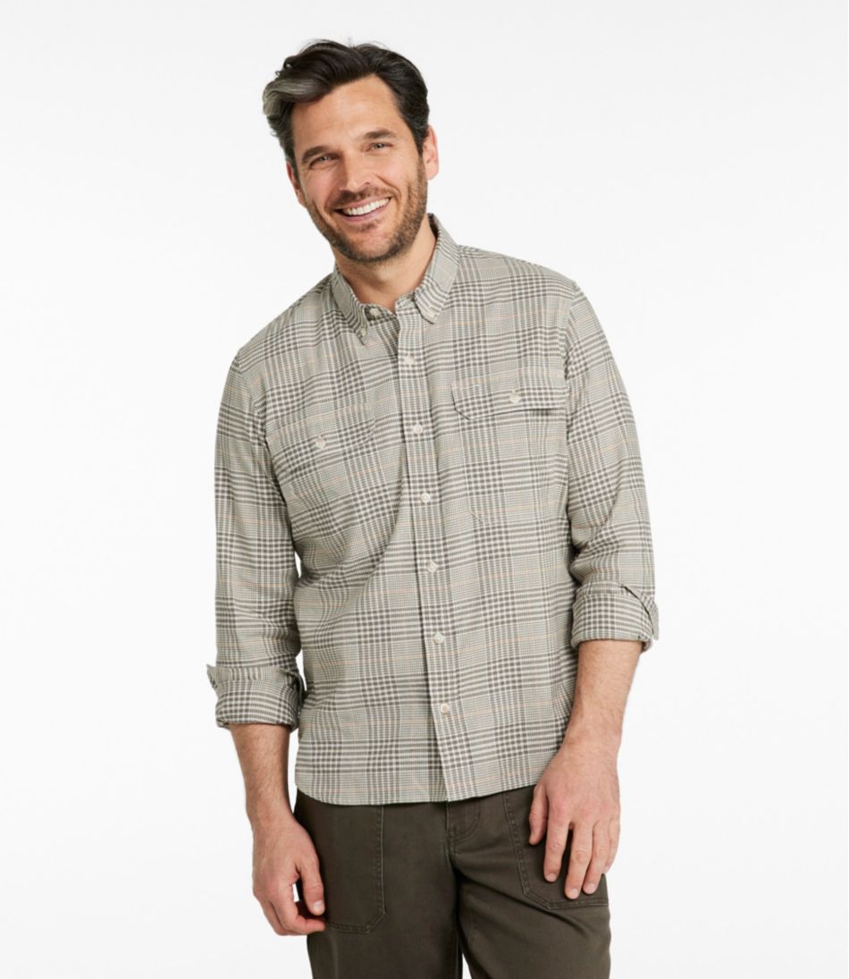 L.L.Bean | Men's Stonecoast Hemp Shirt, Long-Sleeve, Slightly Fitted Untucked Fit
