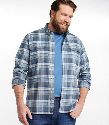 L.L.Bean | Men's Stonecoast Hemp Shirt, Long-Sleeve, Slightly Fitted Untucked Fit