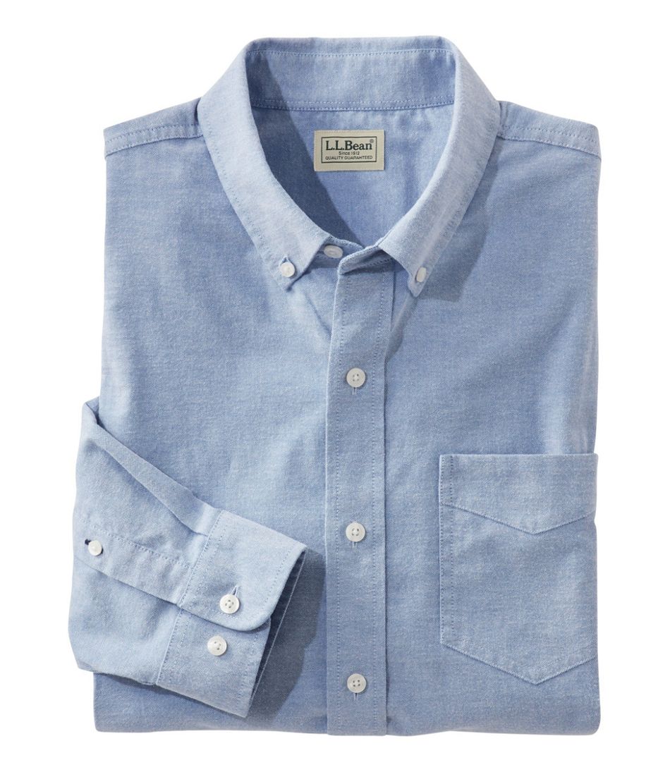 L.L.Bean | Men's Comfort Stretch® Oxford Shirt, Slightly Fitted Untucked Fit