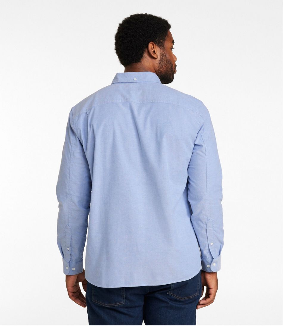 L.L.Bean | Men's Comfort Stretch® Oxford Shirt, Slightly Fitted Untucked Fit