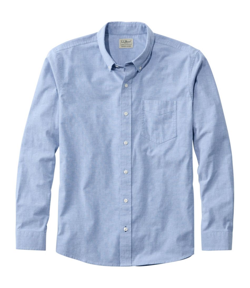 L.L.Bean | Men's Comfort Stretch® Oxford Shirt, Slightly Fitted Untucked Fit