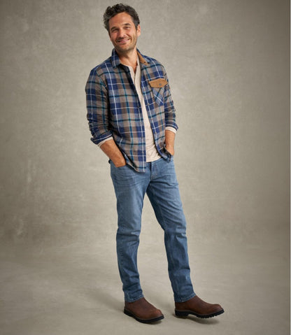 L.L.Bean | Men's Scotch Plaid Flannel Shirt, Snap-Front, Slightly Fitted Untucked Fit