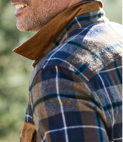 L.L.Bean | Men's Scotch Plaid Flannel Shirt, Snap-Front, Slightly Fitted Untucked Fit