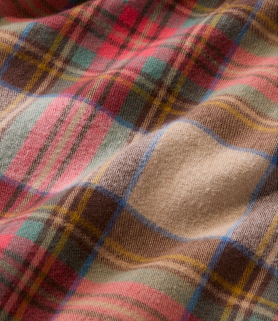 L.L.Bean | Men's Scotch Plaid Flannel Shirt, Snap-Front, Slightly Fitted Untucked Fit