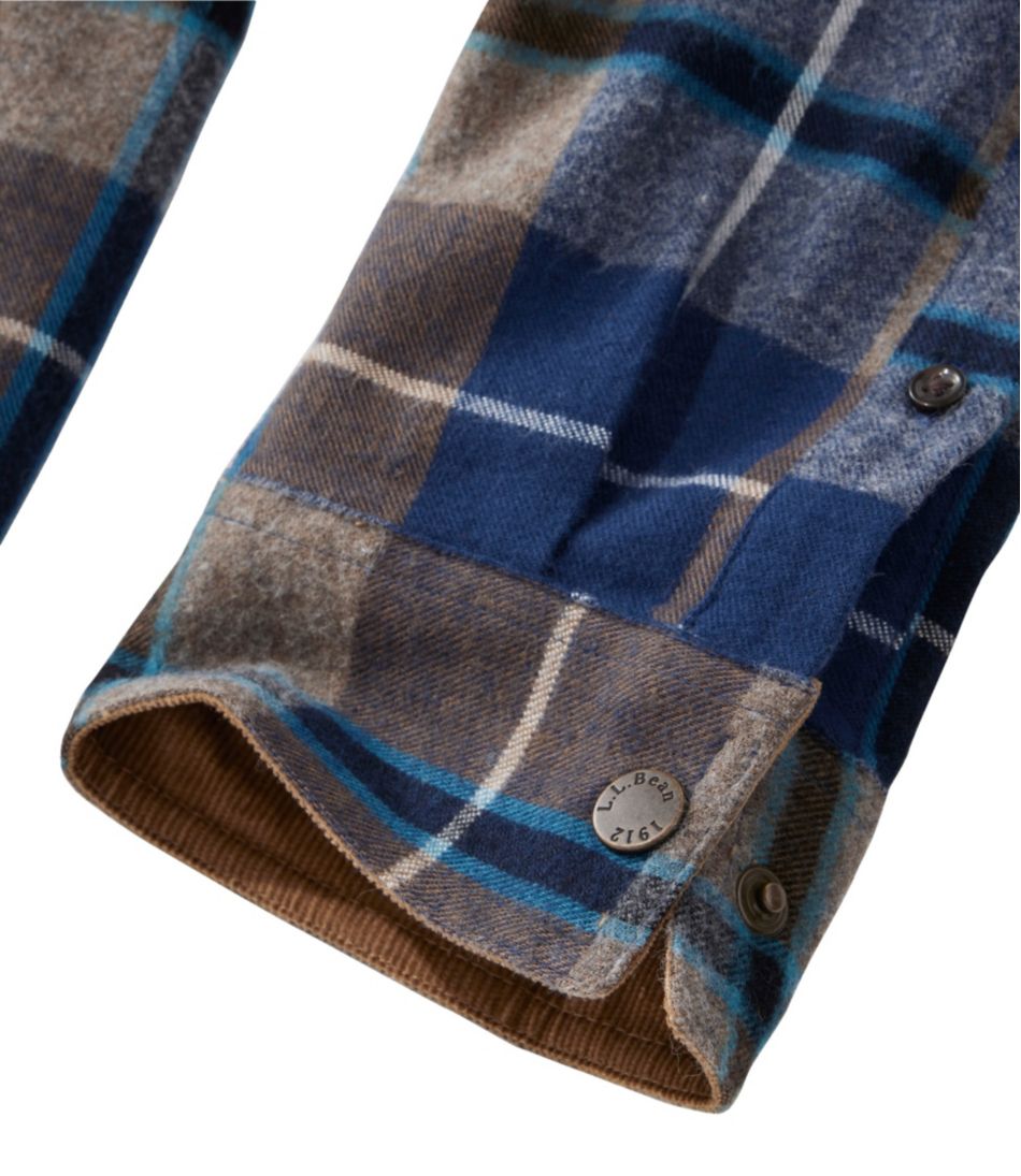 L.L.Bean | Men's Scotch Plaid Flannel Shirt, Snap-Front, Slightly Fitted Untucked Fit