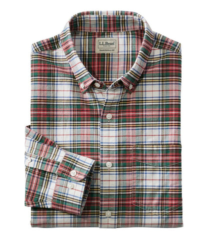 L.L.Bean | Men's Comfort Stretch® Oxford Shirt, Traditional Untucked Fit, Plaid