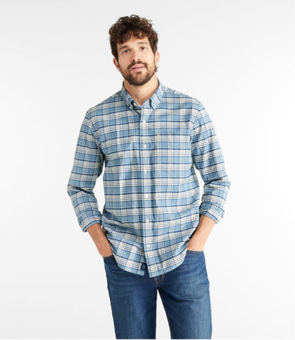 L.L.Bean | Men's Comfort Stretch® Oxford Shirt, Traditional Untucked Fit, Plaid