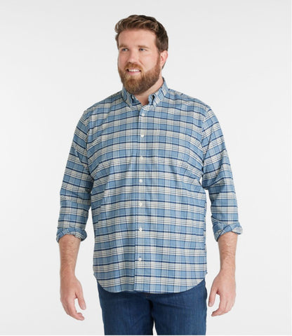L.L.Bean | Men's Comfort Stretch® Oxford Shirt, Traditional Untucked Fit, Plaid