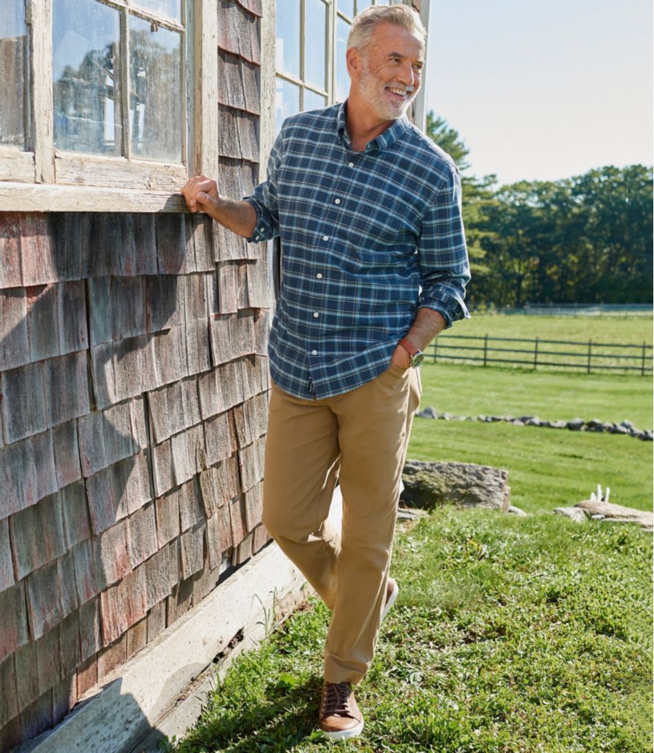 L.L.Bean | Men's Comfort Stretch® Oxford Shirt, Traditional Untucked Fit, Plaid