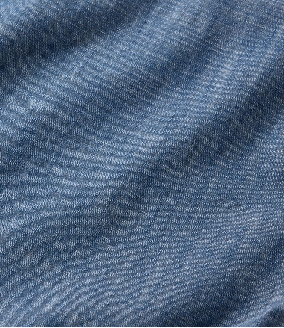L.L.Bean | Men's Comfort Stretch® Chambray Shirt, Traditional Untucked Fit, Long-Sleeve