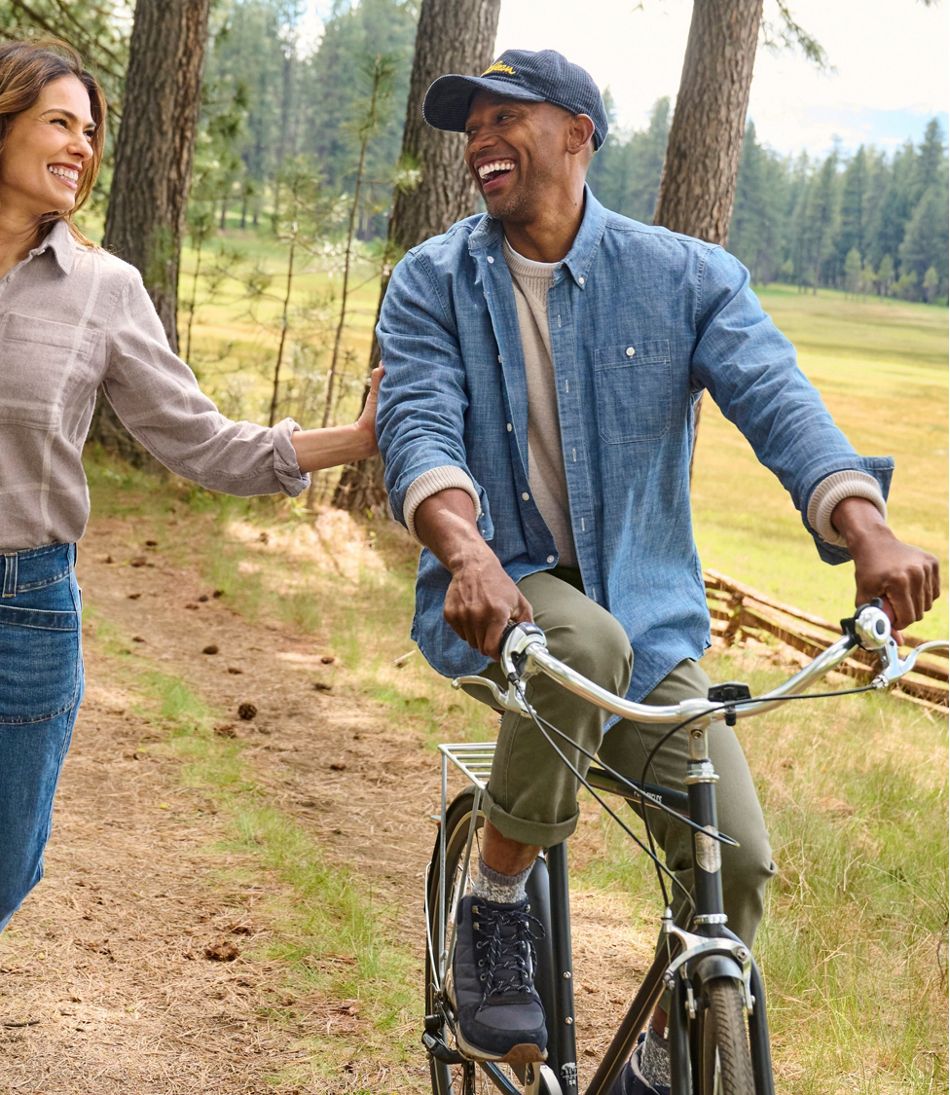 L.L.Bean | Men's Comfort Stretch® Chambray Shirt, Traditional Untucked Fit, Long-Sleeve