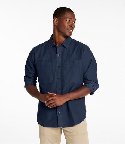 L.L.Bean | Men's Bean's Moleskin Shirt, Slightly Fitted Untucked Fit