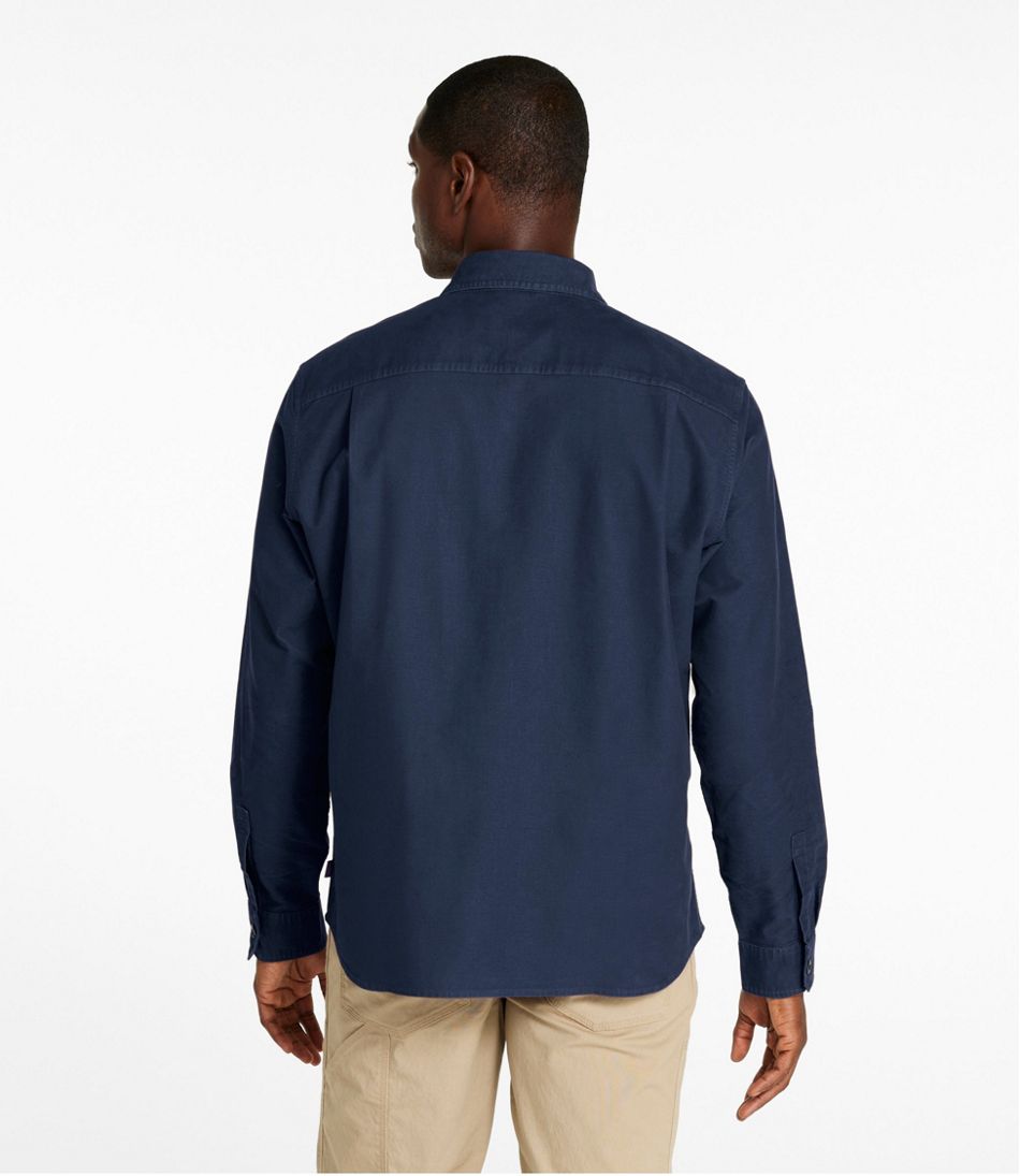 L.L.Bean | Men's Bean's Moleskin Shirt, Slightly Fitted Untucked Fit