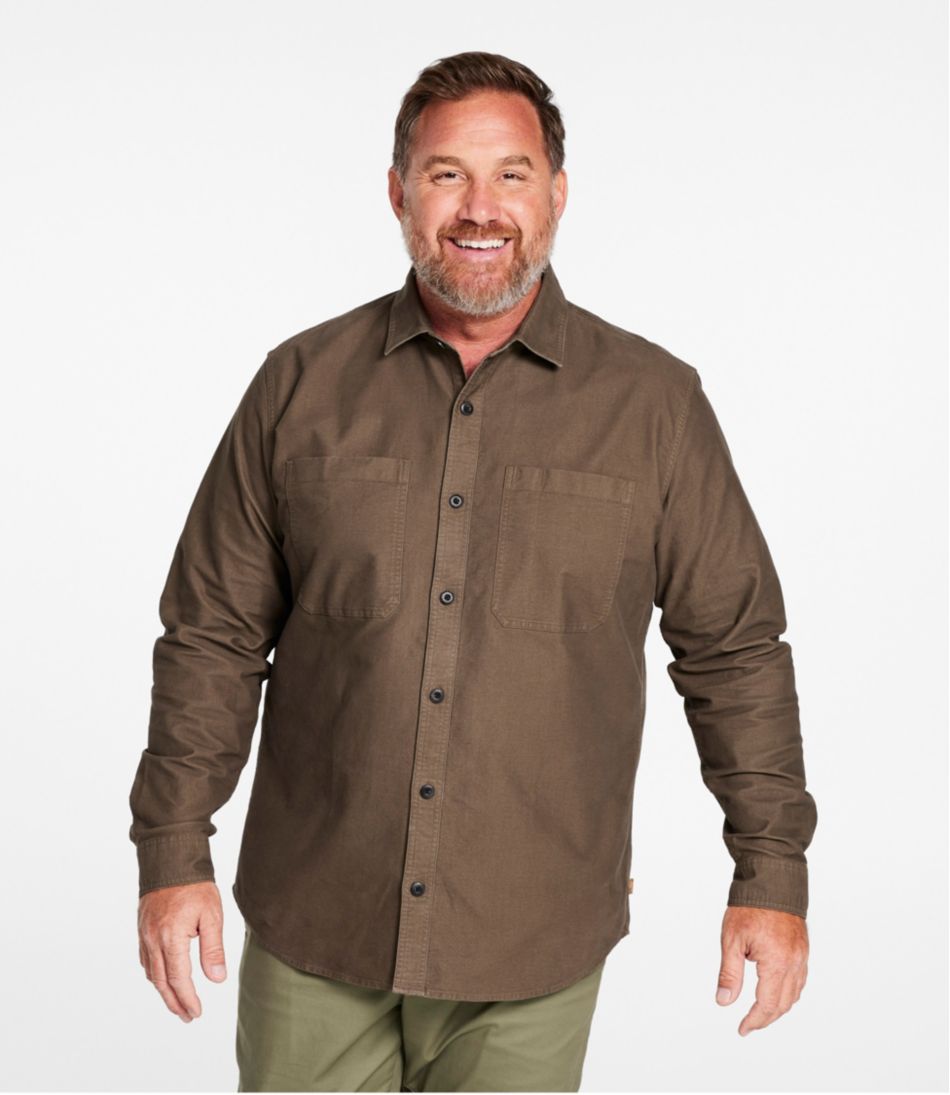 L.L.Bean | Men's Bean's Moleskin Shirt, Slightly Fitted Untucked Fit