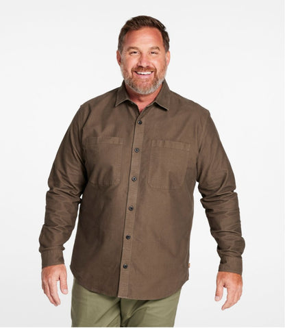 L.L.Bean | Men's Bean's Moleskin Shirt, Slightly Fitted Untucked Fit