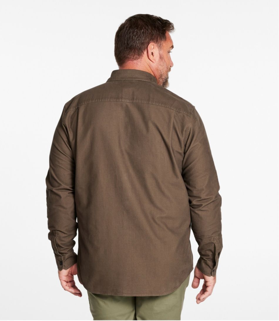 L.L.Bean | Men's Bean's Moleskin Shirt, Slightly Fitted Untucked Fit