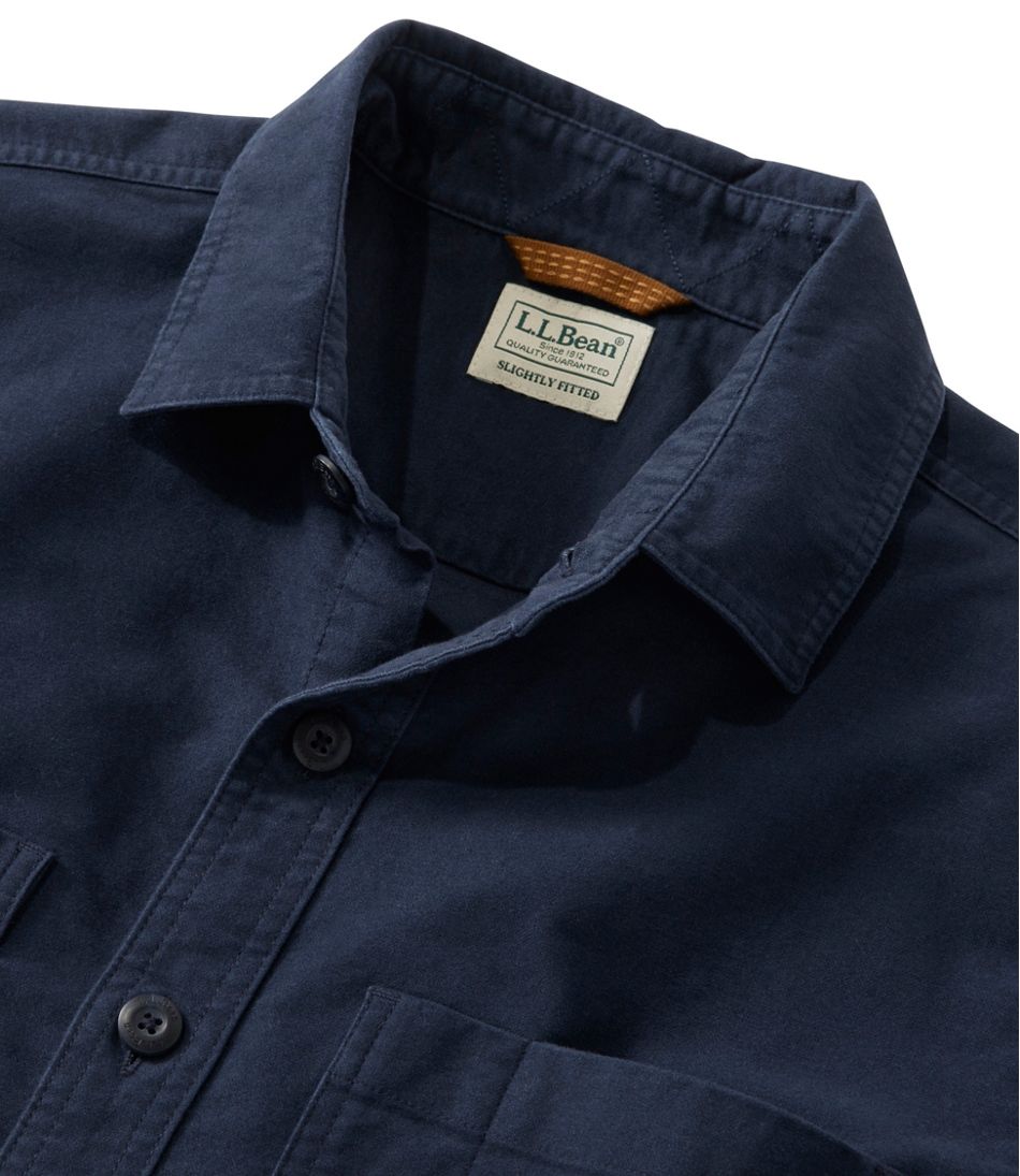 L.L.Bean | Men's Bean's Moleskin Shirt, Slightly Fitted Untucked Fit