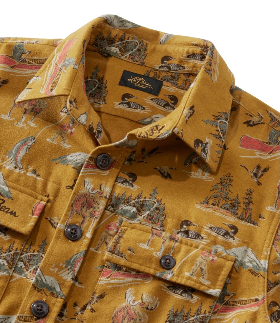 L.L.Bean | Men's Signature 1933 Chamois Cloth Shirt, Slim Fit, Pattern