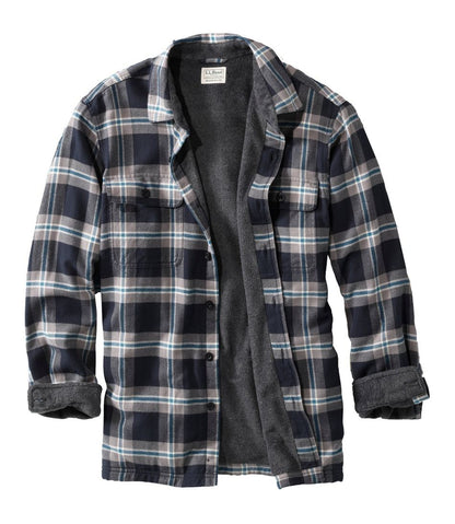 L.L.Bean | Men's Fleece-Lined Flannel Shirt, Traditional Fit