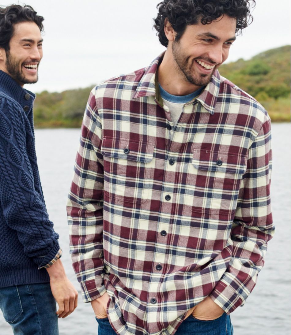 L.L.Bean | Men's Fleece-Lined Flannel Shirt, Traditional Fit