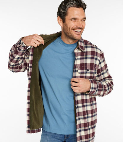 L.L.Bean | Men's Fleece-Lined Flannel Shirt, Traditional Fit