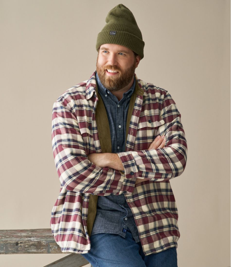 L.L.Bean | Men's Fleece-Lined Flannel Shirt, Traditional Fit