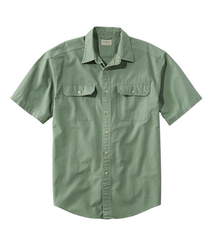 L.L.Bean | Men's Sunwashed Canvas Shirt, Traditional Fit Short-Sleeve