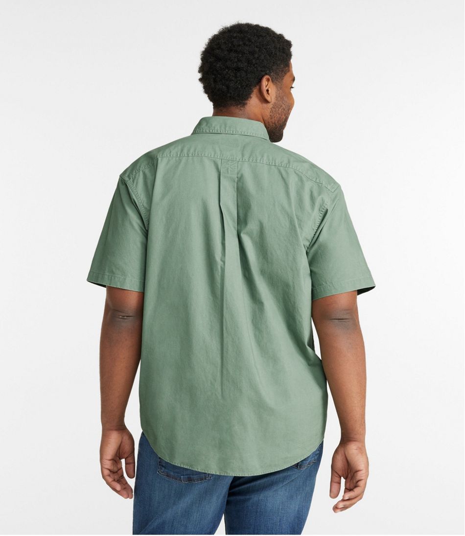 L.L.Bean | Men's Sunwashed Canvas Shirt, Traditional Fit Short-Sleeve