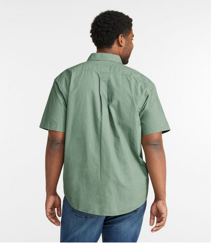 L.L.Bean | Men's Sunwashed Canvas Shirt, Traditional Fit Short-Sleeve