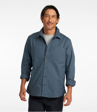 L.L.Bean | Men's BeanFlex® Twill Shirt, Slightly Fitted Untucked Fit, Long-Sleeve
