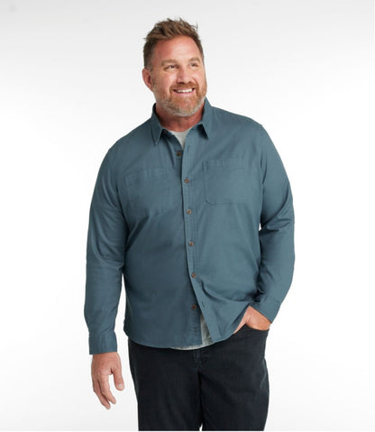 L.L.Bean | Men's BeanFlex® Twill Shirt, Slightly Fitted Untucked Fit, Long-Sleeve