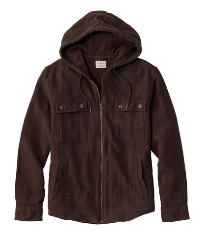 L.L.Bean | Men's 1912 Field Flannel Shirt, Hooded, Slightly Fitted Untucked Fit