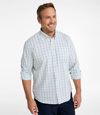 L.L.Bean | Men's Comfort Stretch Performance® Shirt, Long-Sleeve, Slightly Fitted Untucked Fit, Plaid
