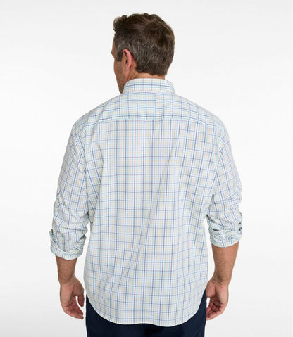 L.L.Bean | Men's Comfort Stretch Performance® Shirt, Long-Sleeve, Slightly Fitted Untucked Fit, Plaid