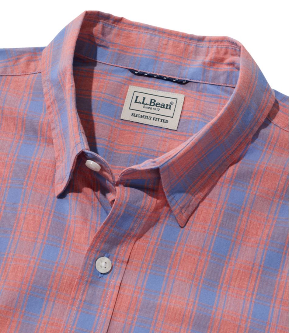 L.L.Bean | Men's Comfort Stretch Performance® Shirt, Long-Sleeve, Slightly Fitted Untucked Fit, Plaid