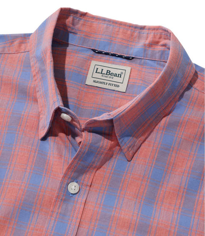 L.L.Bean | Men's Comfort Stretch Performance® Shirt, Long-Sleeve, Slightly Fitted Untucked Fit, Plaid
