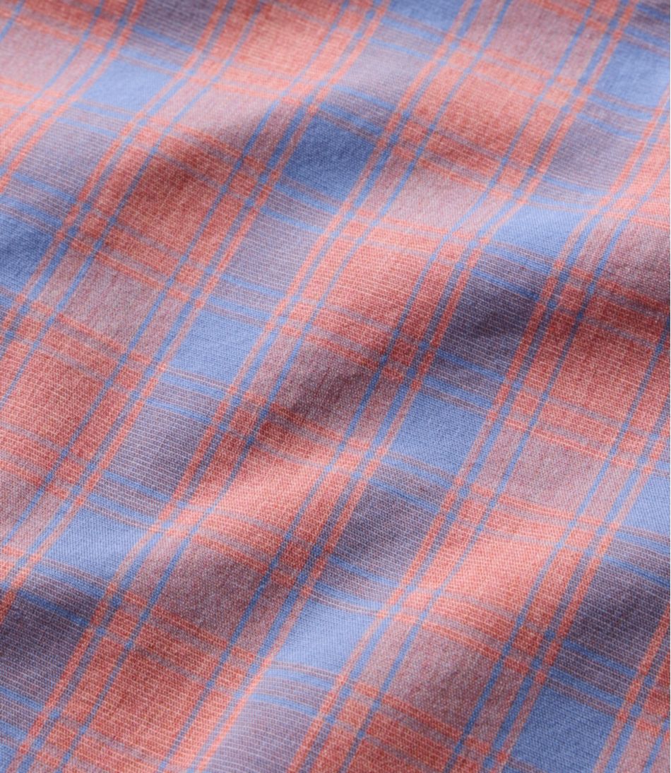 L.L.Bean | Men's Comfort Stretch Performance® Shirt, Long-Sleeve, Slightly Fitted Untucked Fit, Plaid
