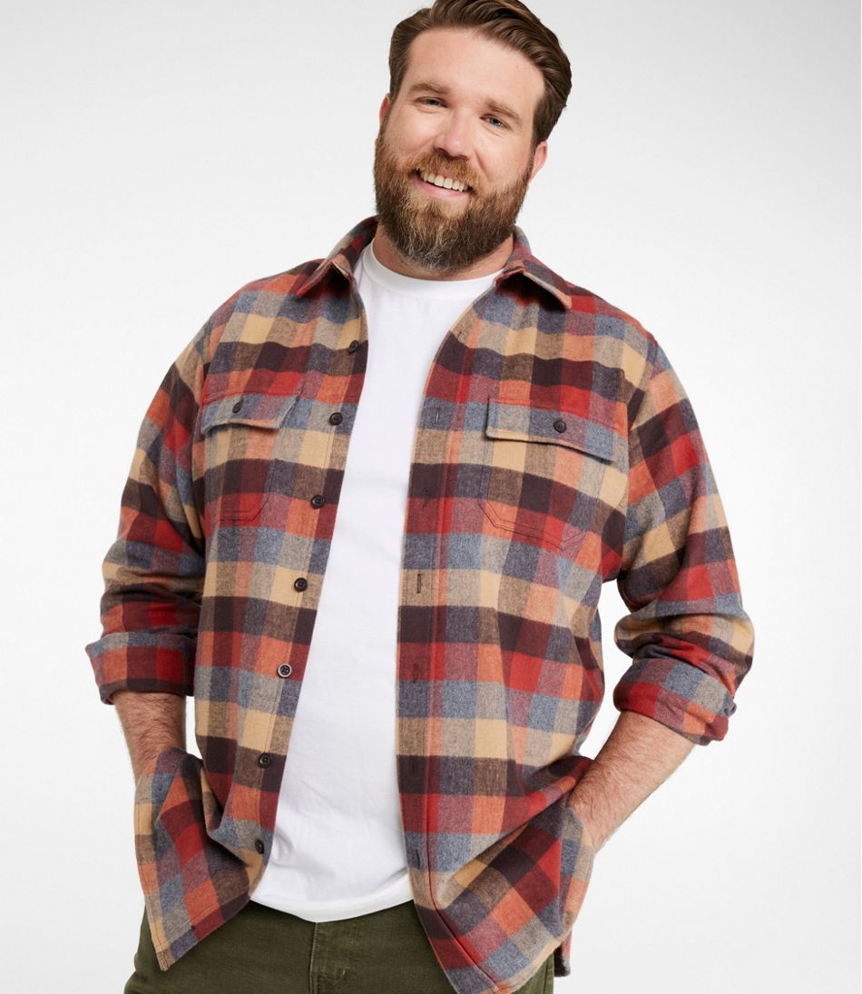 L.L.Bean | Men's Chamois Shirt, Slightly Fitted, Plaid