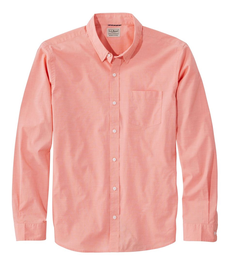 L.L.Bean | Men's Comfort Stretch Performance® Shirt, Long-Sleeve, Slightly Fitted Untucked Fit