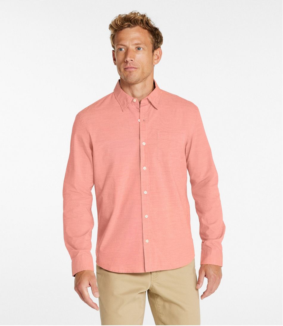 L.L.Bean | Men's Comfort Stretch Performance® Shirt, Long-Sleeve, Slightly Fitted Untucked Fit