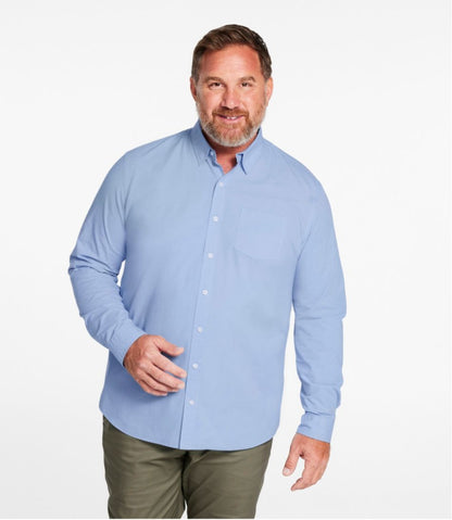 L.L.Bean | Men's Comfort Stretch Performance® Shirt, Long-Sleeve, Slightly Fitted Untucked Fit