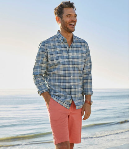 L.L.Bean | Men's Comfort Stretch® Oxford Shirt, Slightly Fitted Untucked Fit, Plaid