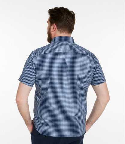 L.L.Bean | Men's Comfort Stretch Performance® Shirt, Short-Sleeve, Slightly Fitted Untucked Fit, Plaid