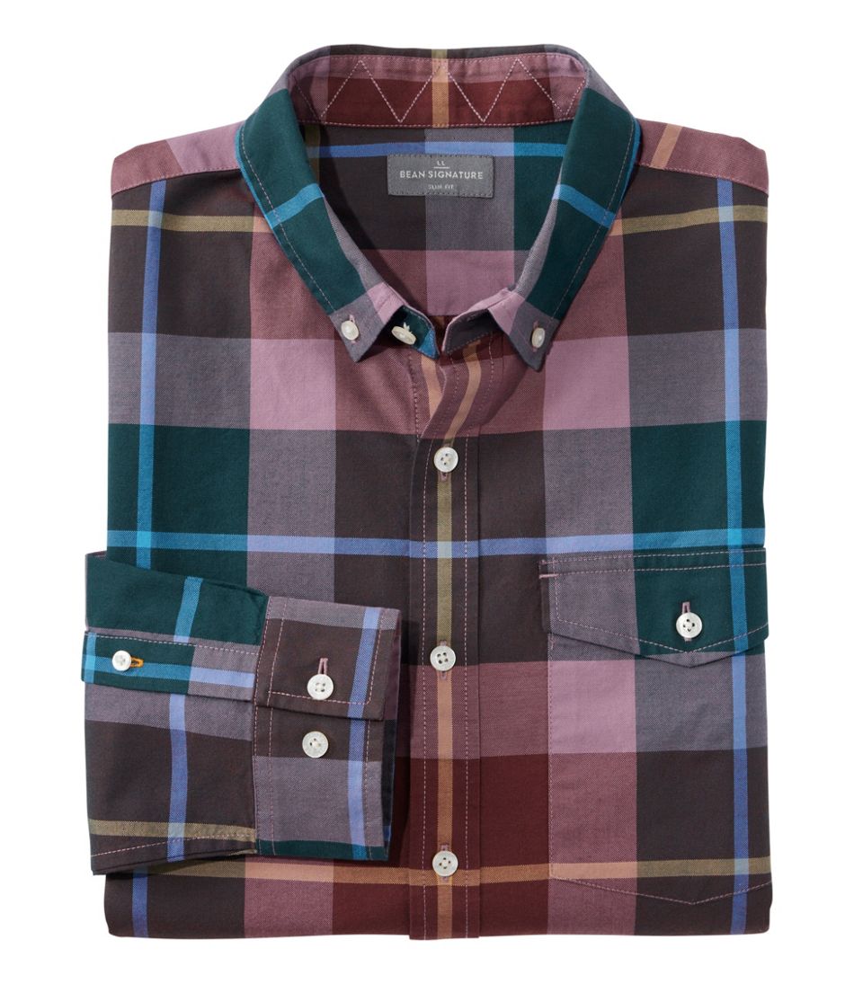 L.L.Bean | Men's Signature Premium Pima Cotton Oxford Shirt, Long-Sleeve