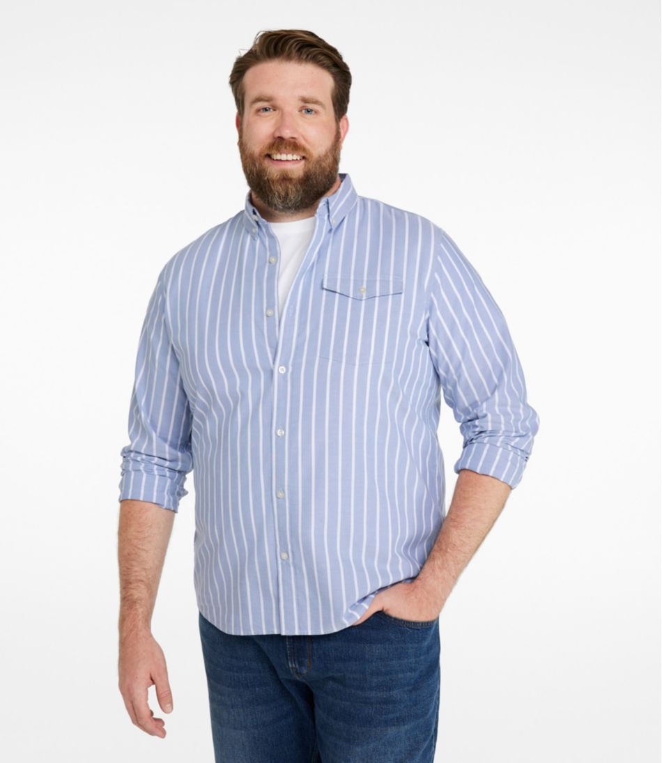 L.L.Bean | Men's Signature Premium Pima Cotton Oxford Shirt, Long-Sleeve